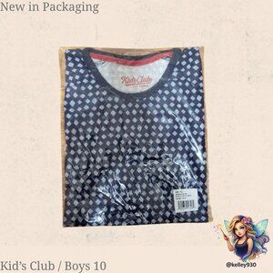Kids Club Boys Size 10 Blue Pattern Tee NIP Short Sleeve Shirt